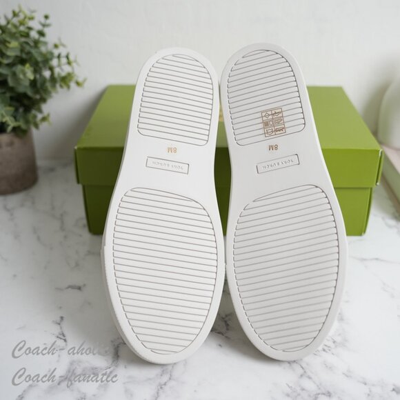 Tory Burch Color Block Signature T-Logo Leather Sneaker Shoes 161131 - Picture 5 of 9